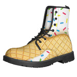 White Ice Cream Melted Print Backpack