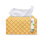 White Ice Cream Melted Print Leather Tissue Box Cover