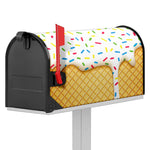 White Ice Cream Melted Print Mailbox Cover
