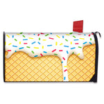 White Ice Cream Melted Print Mailbox Cover