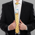 White Ice Cream Melted Print Necktie