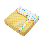 White Ice Cream Melted Print Outdoor Seat Cushion Cover