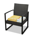 White Ice Cream Melted Print Outdoor Seat Cushion Cover