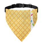 White Ice Cream Melted Print Over The Collar Dog Bandana