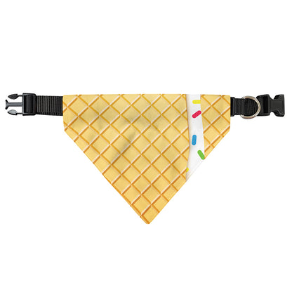 White Ice Cream Melted Print Over The Collar Dog Bandana