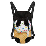 White Ice Cream Melted Print Pet Carrier Backpack
