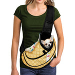 White Ice Cream Melted Print Pet Sling Carrier