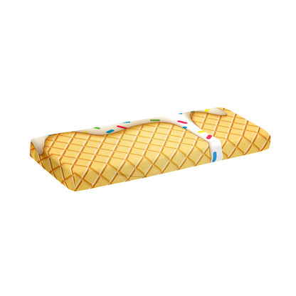 White Ice Cream Melted Print Piano Keyboard Cover