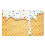 White Ice Cream Melted Print Polyester Doormat