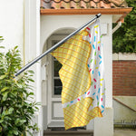 White Ice Cream Melted Print Polyester Flag