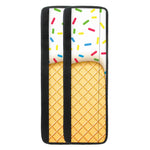 White Ice Cream Melted Print Refrigerator Handle Covers