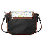 White Ice Cream Melted Print Saddle Bag