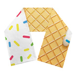 White Ice Cream Melted Print Scarf