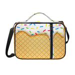 White Ice Cream Melted Print Shoulder Strap Bible Bag