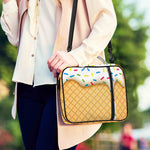 White Ice Cream Melted Print Shoulder Strap Bible Bag