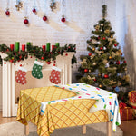 White Ice Cream Melted Print Tablecloth