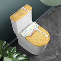 White Ice Cream Melted Print Toilet Lid And Tank Cover Set