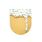 White Ice Cream Melted Print Toilet Lid Cover