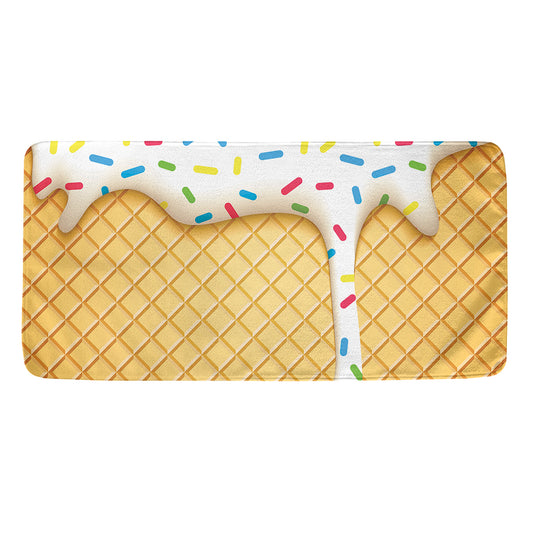 White Ice Cream Melted Print Towel