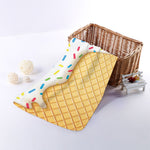 White Ice Cream Melted Print Towel