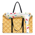 White Ice Cream Melted Print Utility Tote Bag