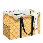 White Ice Cream Melted Print Utility Tote Bag