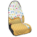 White Ice Cream Melted Print Waterproof Car Seat Cover