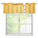 White Ice Cream Melted Print Window Valance
