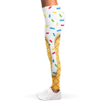 White Ice Cream Melted Print Women's Leggings