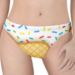 White Ice Cream Melted Print Women's Thong