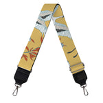 White Japanese Cranes Pattern Print Bag Strap