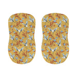 White Japanese Cranes Pattern Print Bar Stool Covers