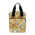 White Japanese Cranes Pattern Print Bible Tote Bag