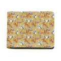 White Japanese Cranes Pattern Print Bifold Wallet