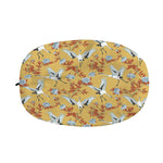 White Japanese Cranes Pattern Print Car Side Mirror Covers