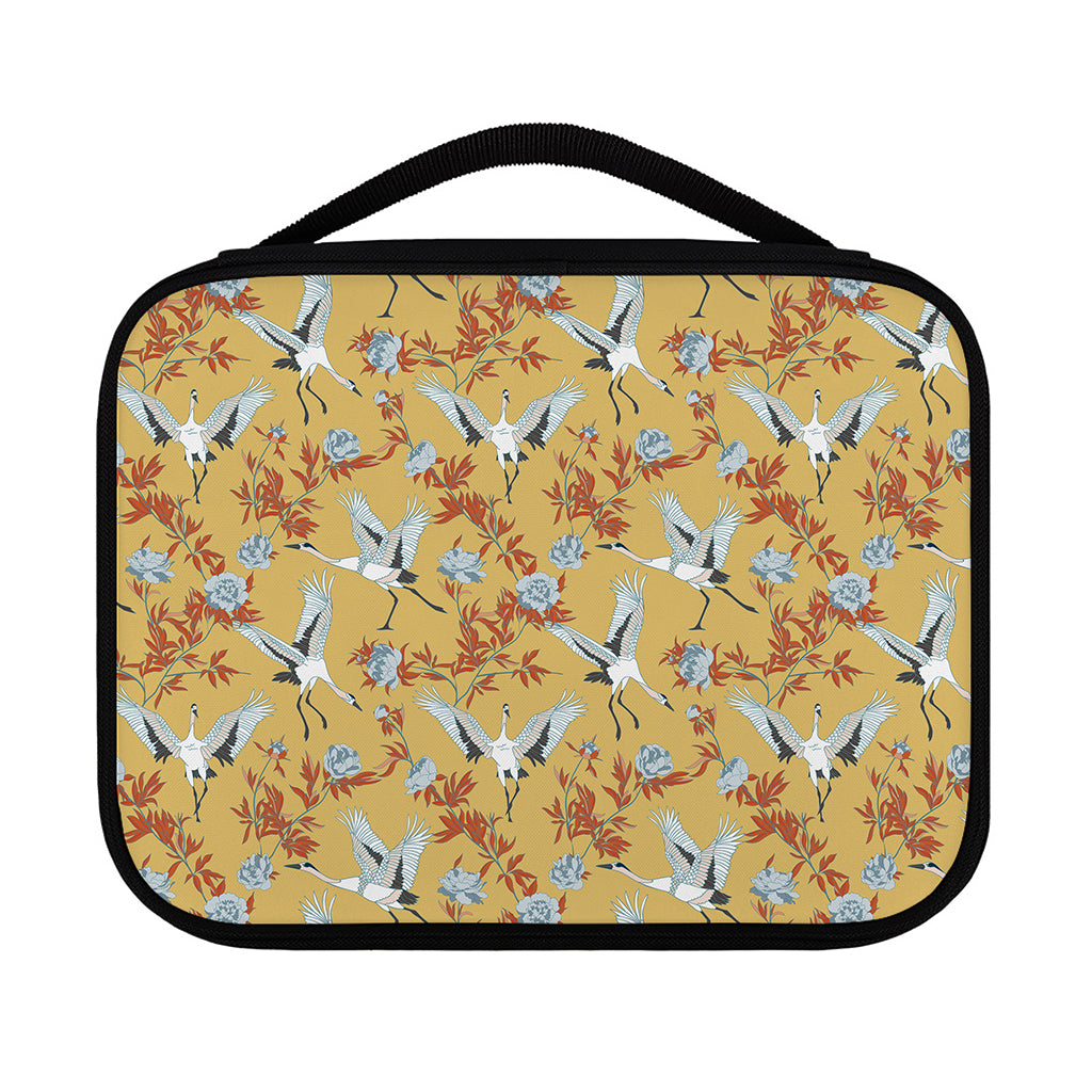 White Japanese Cranes Pattern Print Classic Bible Case