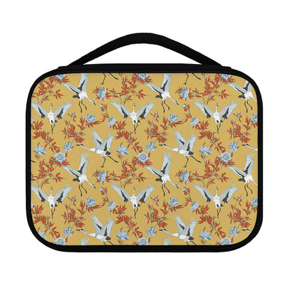 White Japanese Cranes Pattern Print Classic Bible Case