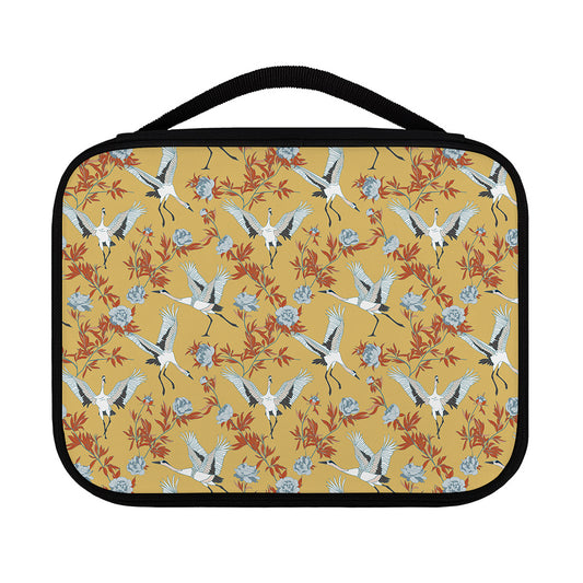 White Japanese Cranes Pattern Print Classic Bible Case