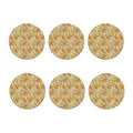 White Japanese Cranes Pattern Print Coaster Set