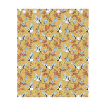 White Japanese Cranes Pattern Print Curtain