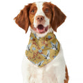 White Japanese Cranes Pattern Print Dog Bandana