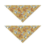 White Japanese Cranes Pattern Print Dog Bandana