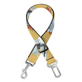 White Japanese Cranes Pattern Print Dog Seat Belt
