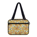 White Japanese Cranes Pattern Print Double Strap Bible Bag