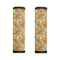 White Japanese Cranes Pattern Print Handle Covers
