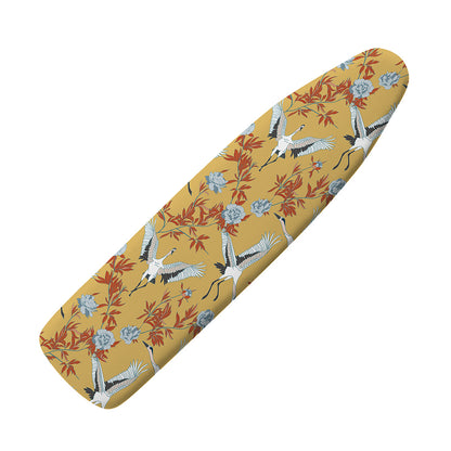 White Japanese Cranes Pattern Print Ironing Board Cover