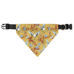 White Japanese Cranes Pattern Print Over The Collar Dog Bandana
