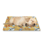 White Japanese Cranes Pattern Print Pet Cooling Mat Cover