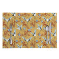 White Japanese Cranes Pattern Print Placemat