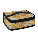 White Japanese Cranes Pattern Print Small Lunch Bag